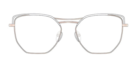 Red Rose ORTONA Eyeglasses White Rose