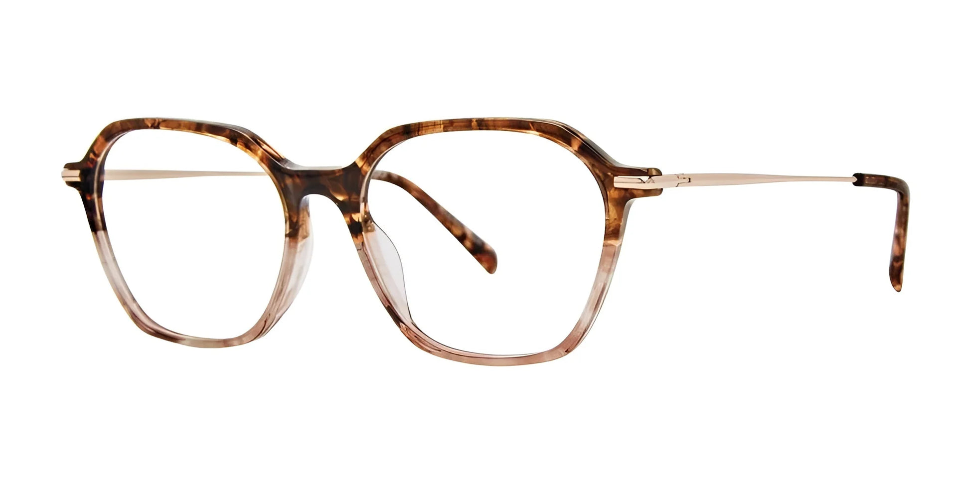 Red Rose ROME Eyeglasses Brown Demi Rose Gold