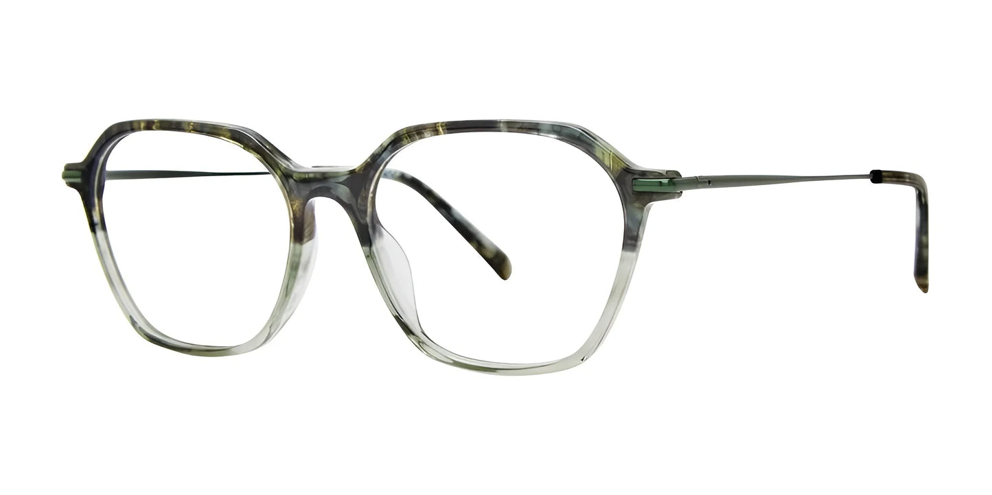 Red Rose ROME Eyeglasses Green Demi Gunnetal