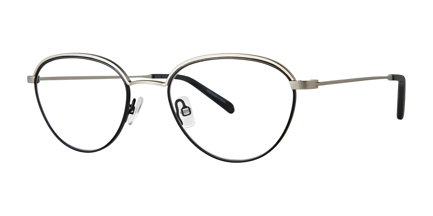 Red Rose SALUZZO Eyeglasses Silver Black