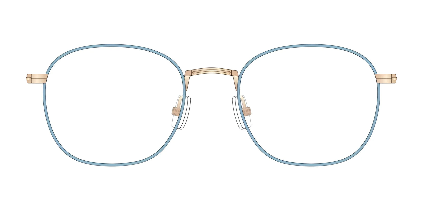 Red Rose SARDINIA Eyeglasses Sky Rose Gold