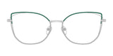 Red Rose STEFANIA Eyeglasses Green Silver