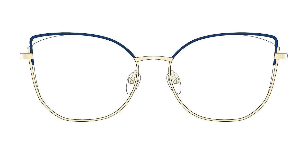 Red Rose STEFANIA Eyeglasses Navy Gold