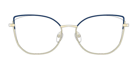 Red Rose STEFANIA Eyeglasses Navy Gold