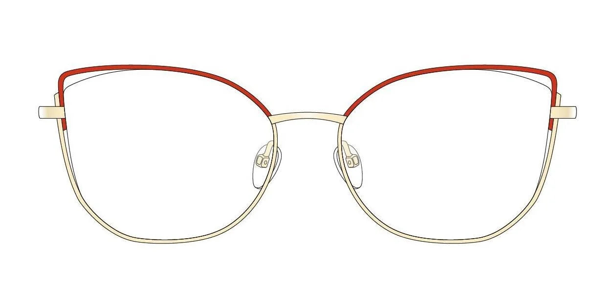 Red Rose STEFANIA Eyeglasses Orange Gold