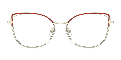 Red Rose STEFANIA Eyeglasses Orange Gold