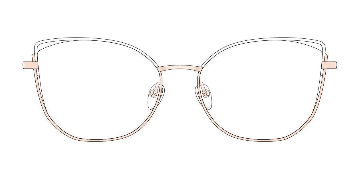 Red Rose STEFANIA Eyeglasses White Rose Gold