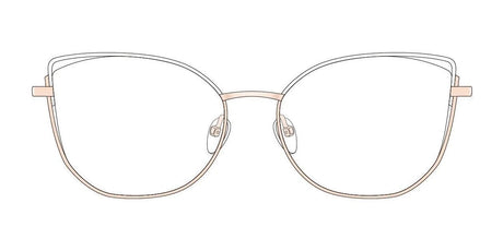 Red Rose STEFANIA Eyeglasses White Rose Gold