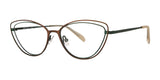 Red Rose VITTORIA Eyeglasses Oak / Green