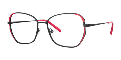 Red Rose ATRI Eyeglasses Black Pink
