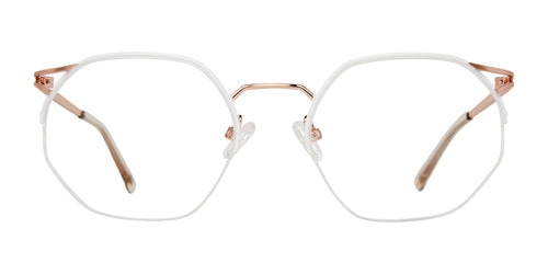 Red Rose BARLETTA Eyeglasses / Size 53 / Rose Gold White