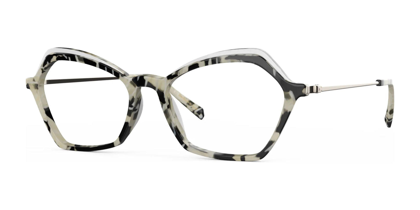 Red Rose CASSINA Eyeglasses Horn Silver