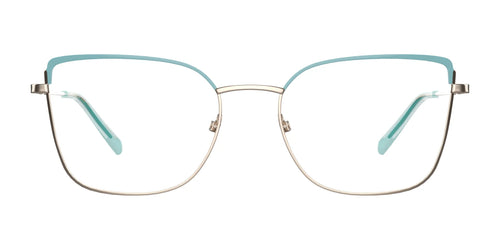 Red Rose GIOVANNA Eyeglasses / Size 54 / Aqua Gold