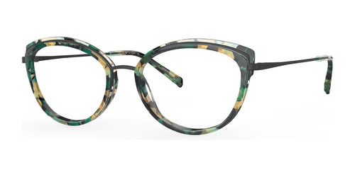 Red Rose LODI Eyeglasses / Size 52 / Black Green Tortoise