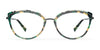 Red Rose LODI Eyeglasses | Size 52 / Black Green Tortoise