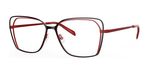 Red Rose POSITANO Eyeglasses / Size 52 / Black Red