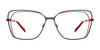 Red Rose POSITANO Eyeglasses | Size 52 / Black Red