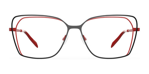 Red Rose POSITANO Eyeglasses / Size 52 / Black Red