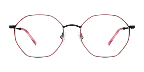 Red Rose SARNO Eyeglasses / Size 52 / Pink Black