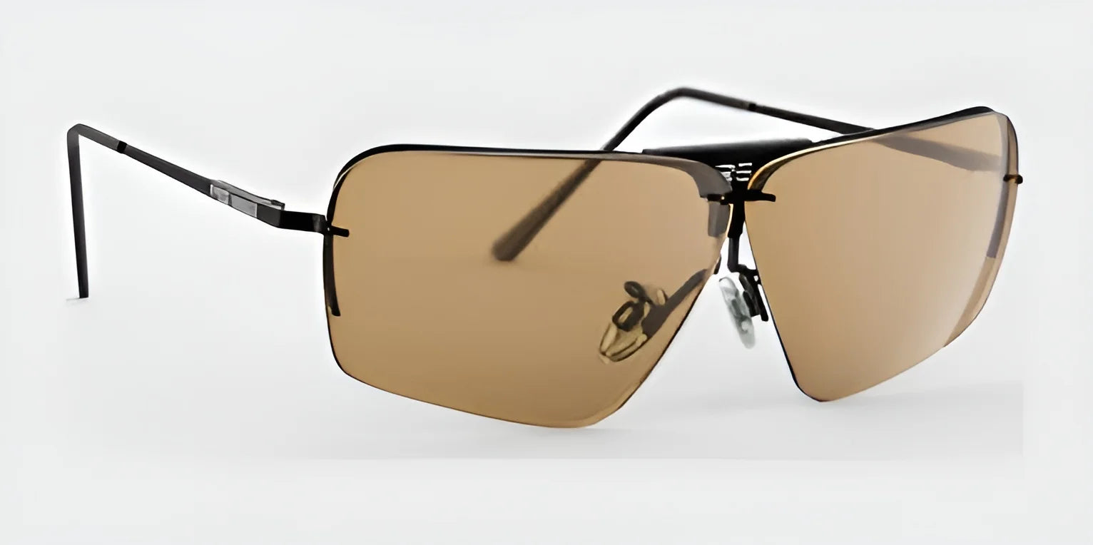 RE Ranger Edge Shooting Glasses Matte Black & Light Modified Brown / Skull