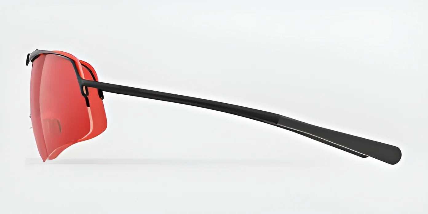 Side view of the RE Ranger Falcon Pro Shooting Glasses, featuring sleek black arms and aerodynamic lenses for a modern look.