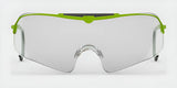 The RE Ranger Falcon Pro Shooting Glasses feature a futuristic design with an aerodynamic lens and large, clear construction, accented by bold green frames and enhanced with CombatCoat technology.