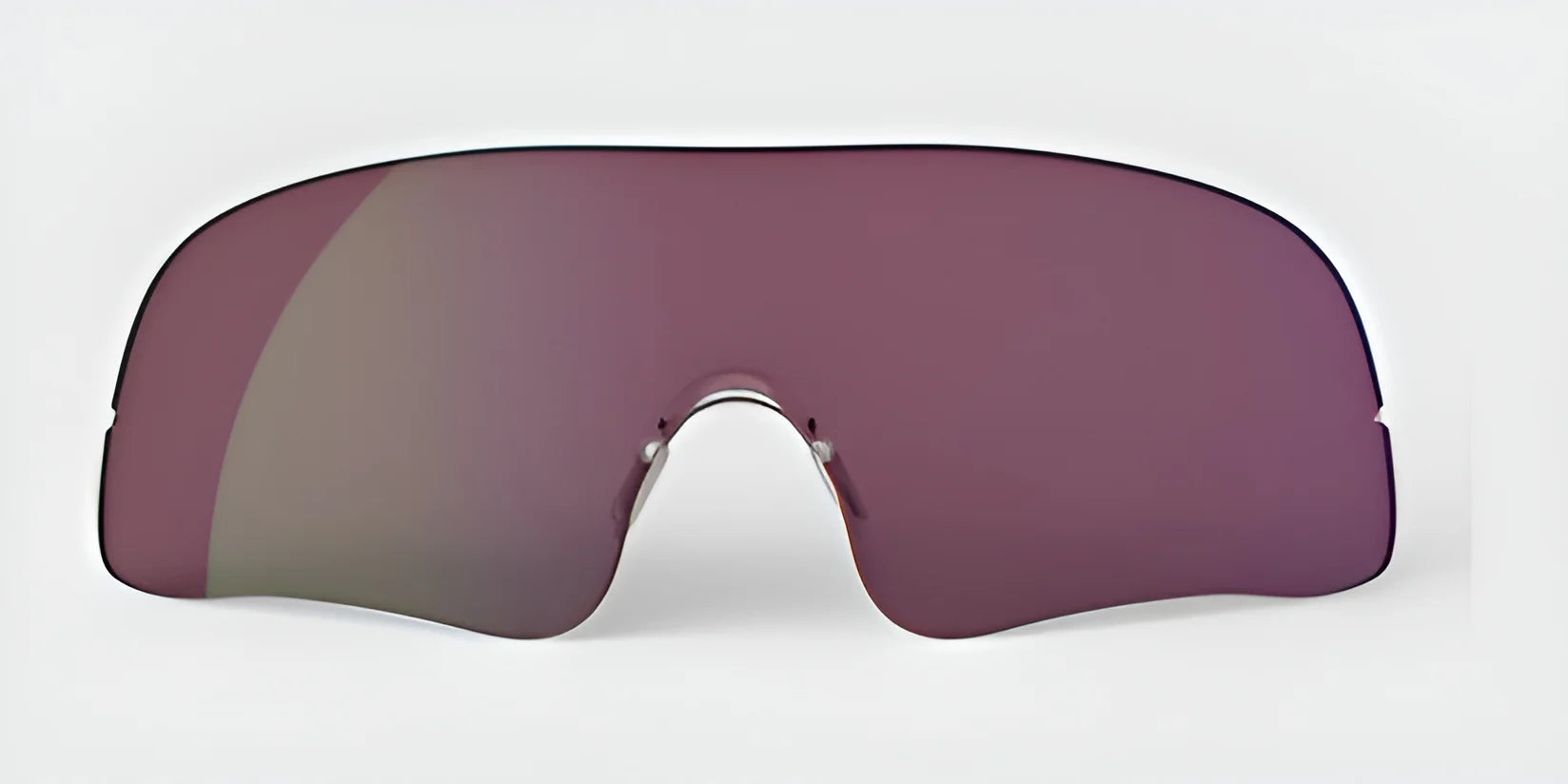 The RE Ranger futuristic sunglasses feature a single curved Falcon Pro Lens and a thin frame for optimal vision. Perfectly crafted for outdoor activities, these glasses are showcased against a plain white background.