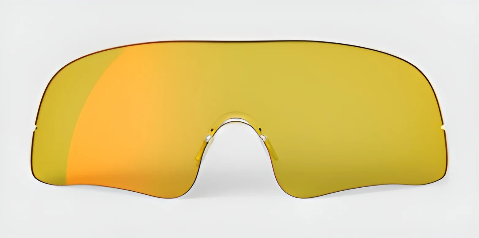 The RE Ranger Falcon Pro Lens by RE Ranger features oversized visor sunglasses in a yellow tint, boasting a minimalistic design perfect for outdoor activities. The product is displayed against a plain background.