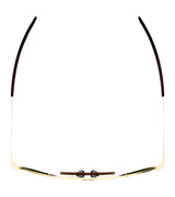 Minimalist RE Ranger Heritage Eyewear Sunglasses (Size 61) by RE Ranger feature gold rims and black temple tips, ideal for shooting enthusiasts. Displayed on a white background.