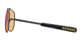 A red and yellow fly fishing magnifier glass with a black handle labeled "RANGER," inspired by the precision and style of RE Ranger Heritage Eyewear Sunglasses Size 61 from RE Ranger.