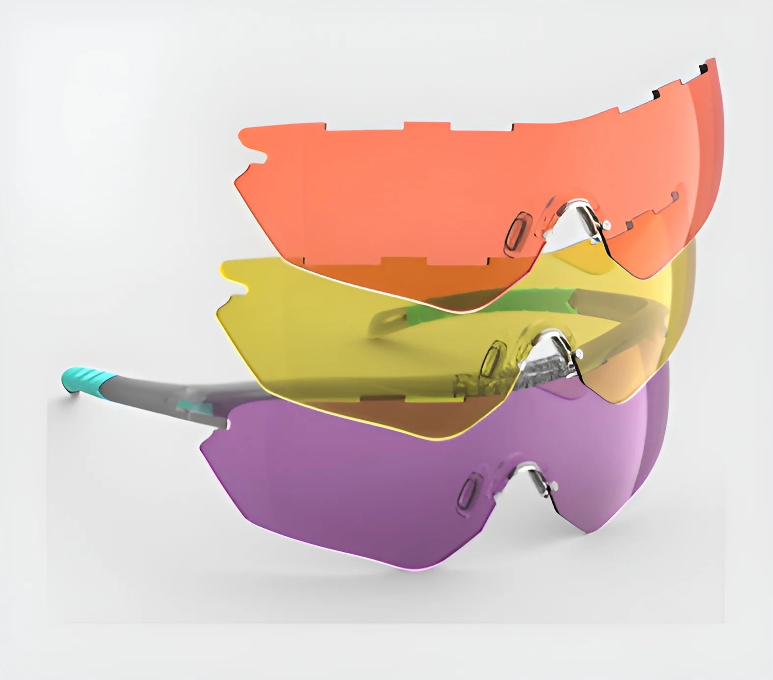 RE Ranger Phantom 2.0 Shooting Sunglasses Smoke / Mint & HD Medium, Dark Purple, Medium Yellowes / Bayonet