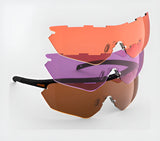 RE Ranger Phantom 2.0 Shooting Sunglasses Matte Black & HD Medium, Dark Purple, Modified Brownes / Bayonet