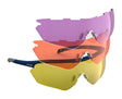 RE Ranger Phantom 2.0 Shooting Sunglasses Navy Blue / Grey & HD Medium, Dark Purple, Medium Yellowes / Bayonet