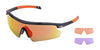 RE Ranger Phantom Shooting Sunglasses | Size 64 / Dark Purple & HD Medium & RangerRed™ Flash (UV Sun)