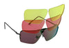 RE Ranger RIACT A.I. Edge Shooting Sunglasses / Matte Black Edge & RIACT A.I. Bright Light, Mid-Light, & Low Lightes / Size 67 / Size Skull 140mm