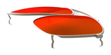 The RE Ranger Sporter Clip-On Lens features orange-tinted lenses and white frames, designed to adapt to changing light conditions, shown on a white background.
