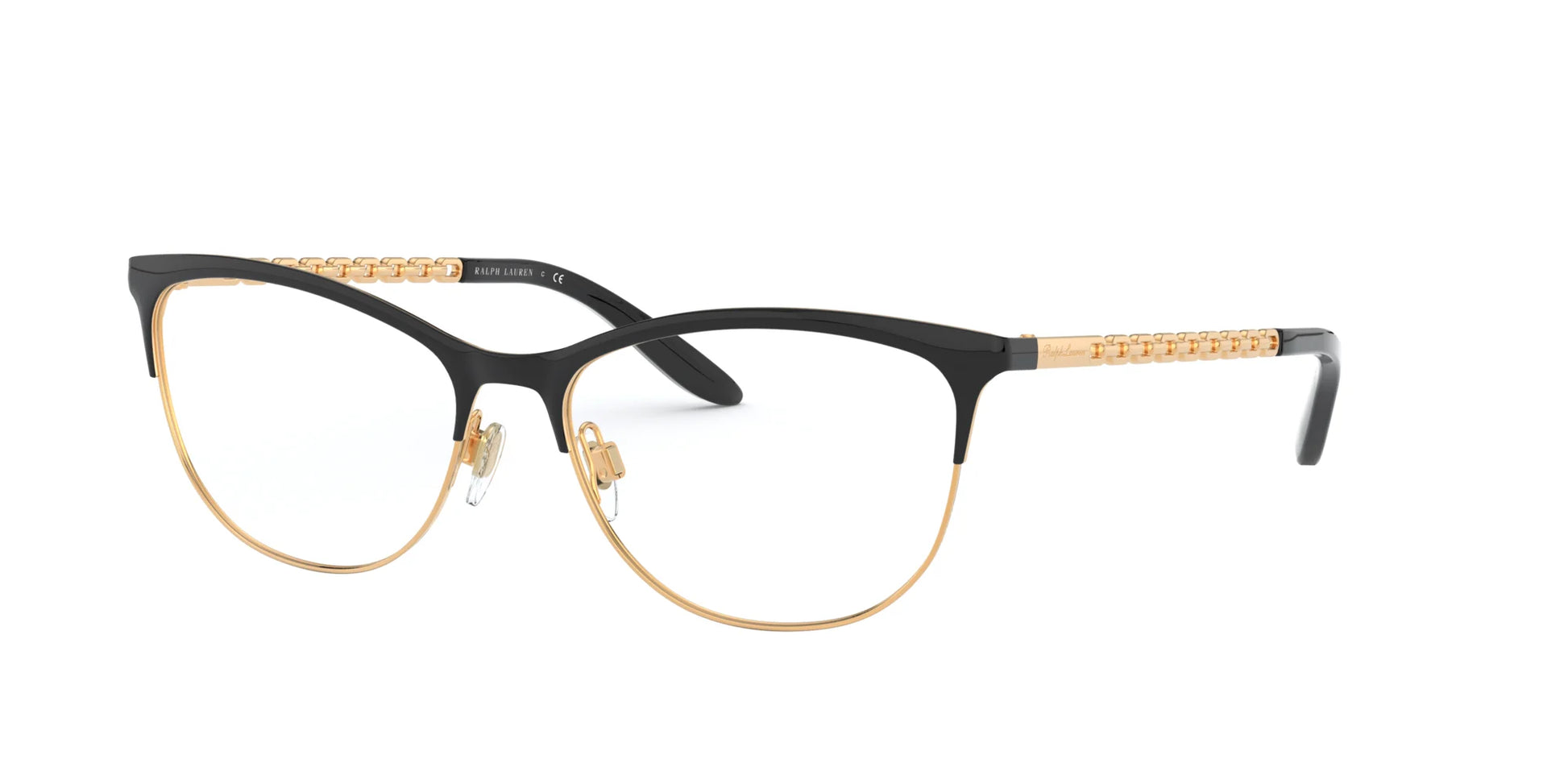 Ralph Lauren RL5106 Eyeglasses Shiny Black On Orange Gold