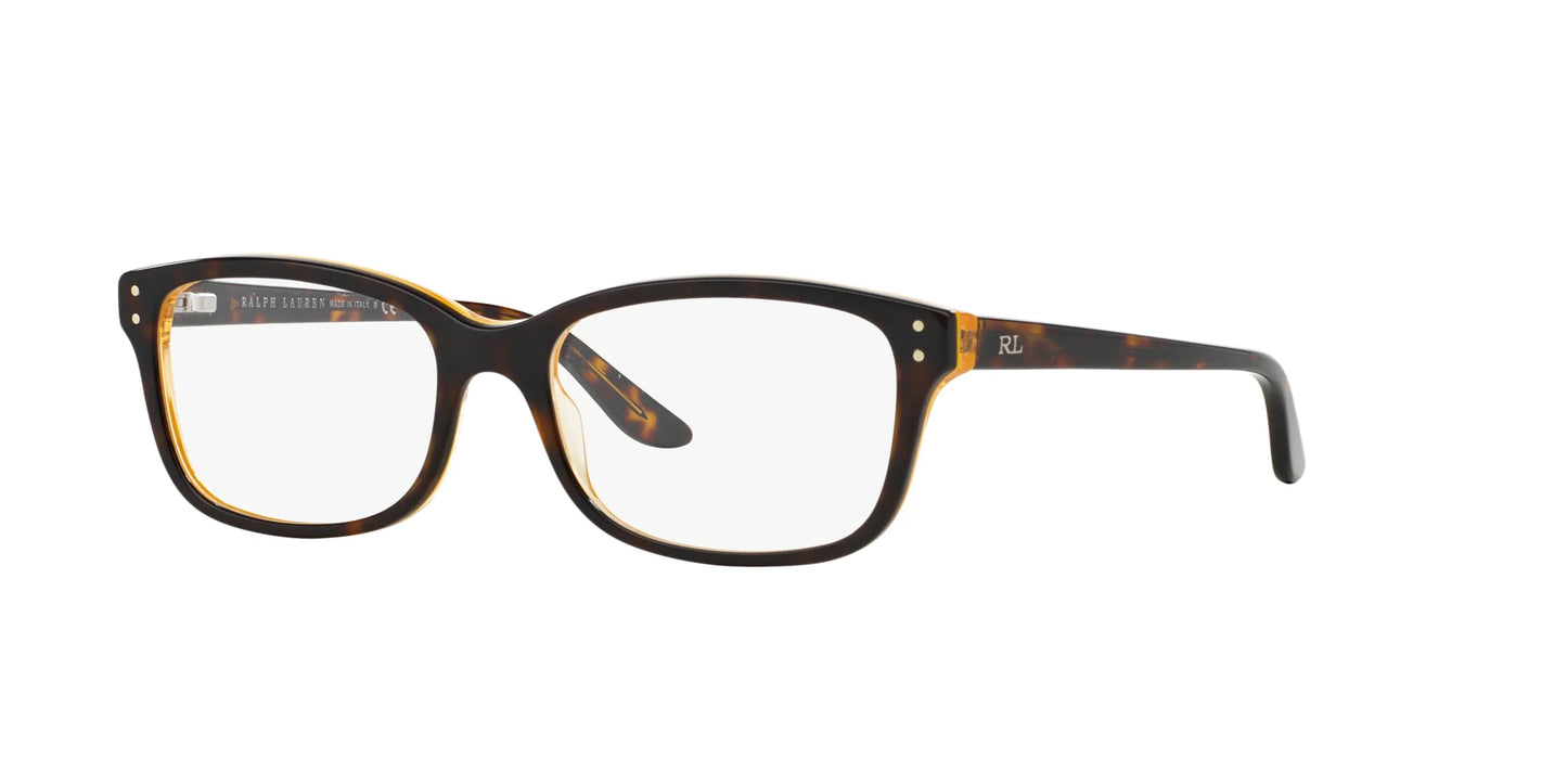 Ralph Lauren RL6062 Eyeglasses Shiny Dark Havana On Yellow