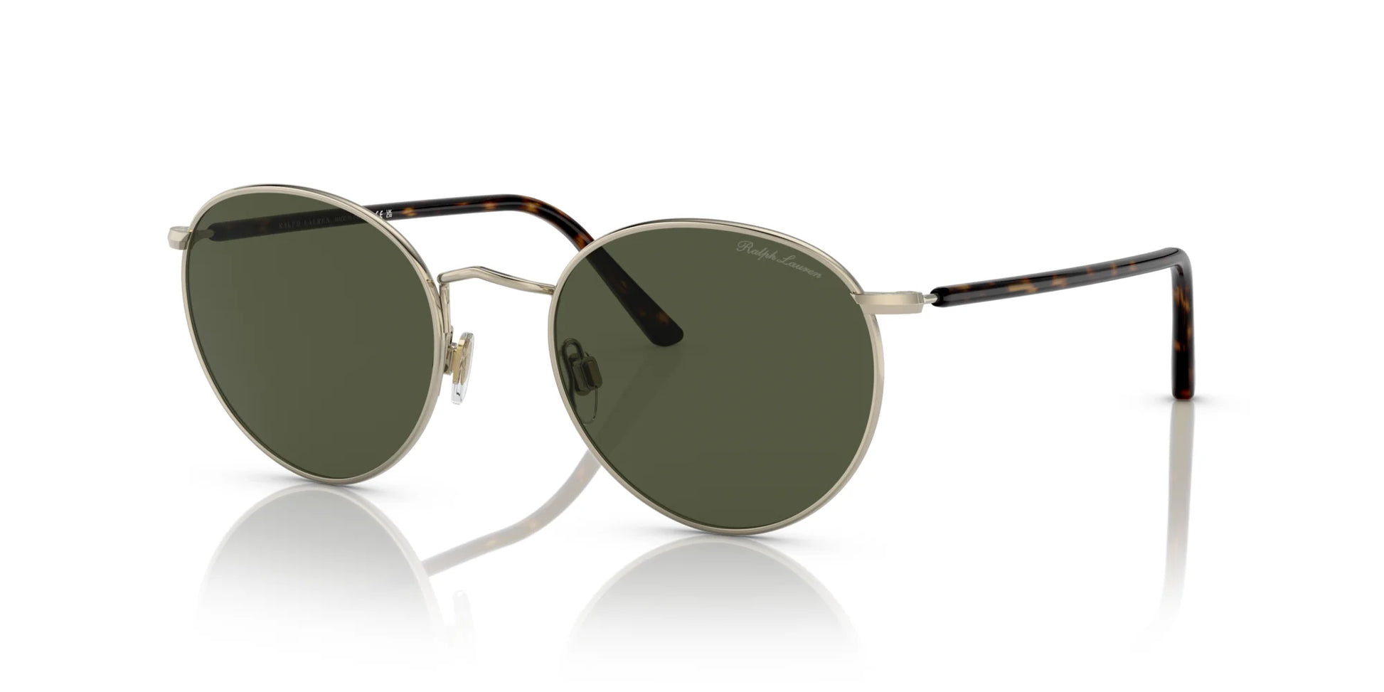 Ralph Lauren RL7076 Sunglasses Shiny Pale Gold / Green