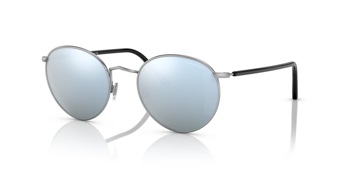 Ralph Lauren RL7076 Sunglasses Shiny Silver / Light Green Mirror Silver