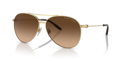 Ralph Lauren THE ANDIE RL7077 Sunglasses Shiny Gold / Brown Gradient