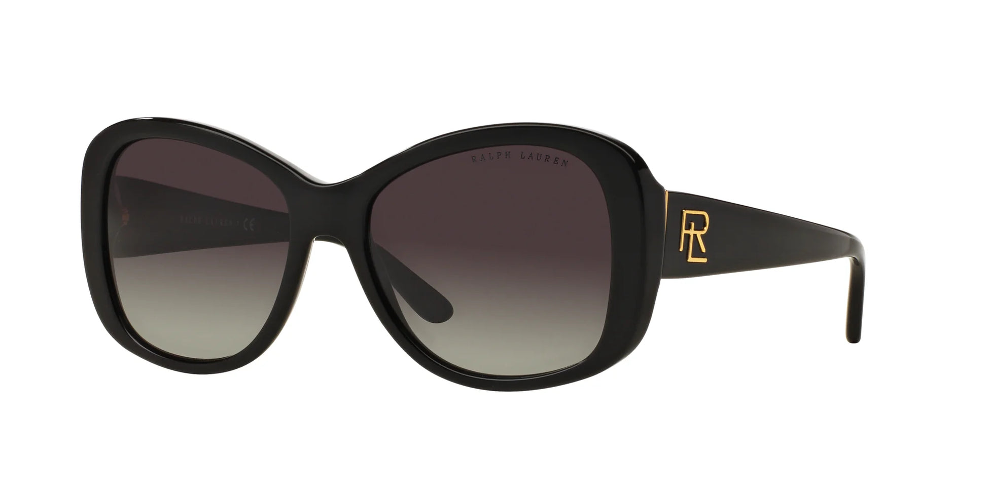 Ralph Lauren RL8144 Sunglasses Shiny Black / Gradient Grey