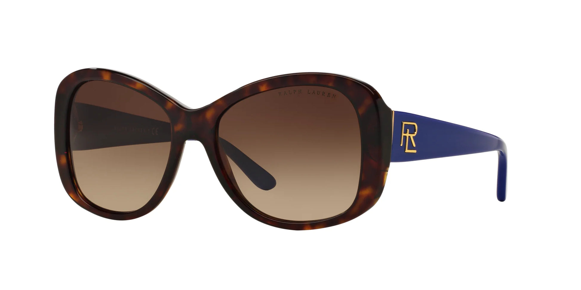 Ralph Lauren RL8144 Sunglasses Shiny Dark Havana / Gradient Brown