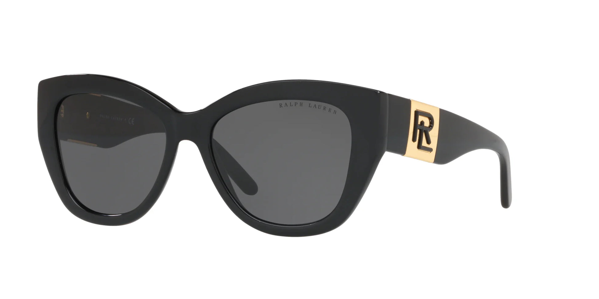 Ralph Lauren RL8175 Sunglasses Shiny Black / Dark Grey