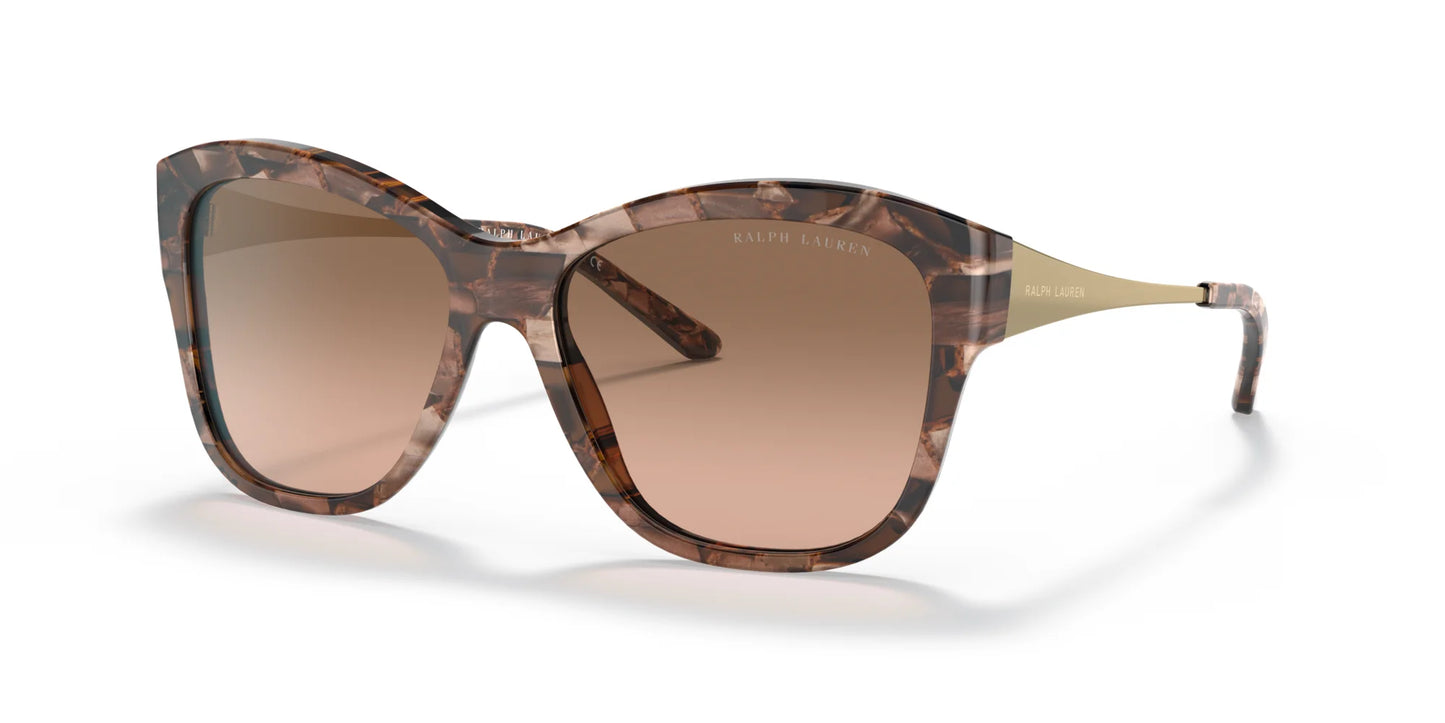 Ralph Lauren RL8187 Sunglasses Shiny Brown Marble / Pink Gradient Grey