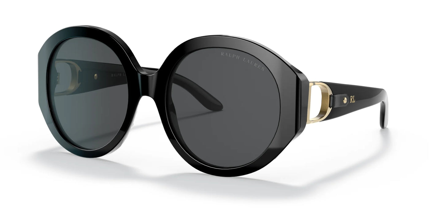 Ralph Lauren RL8188Q Sunglasses Shiny Black / Dark Grey