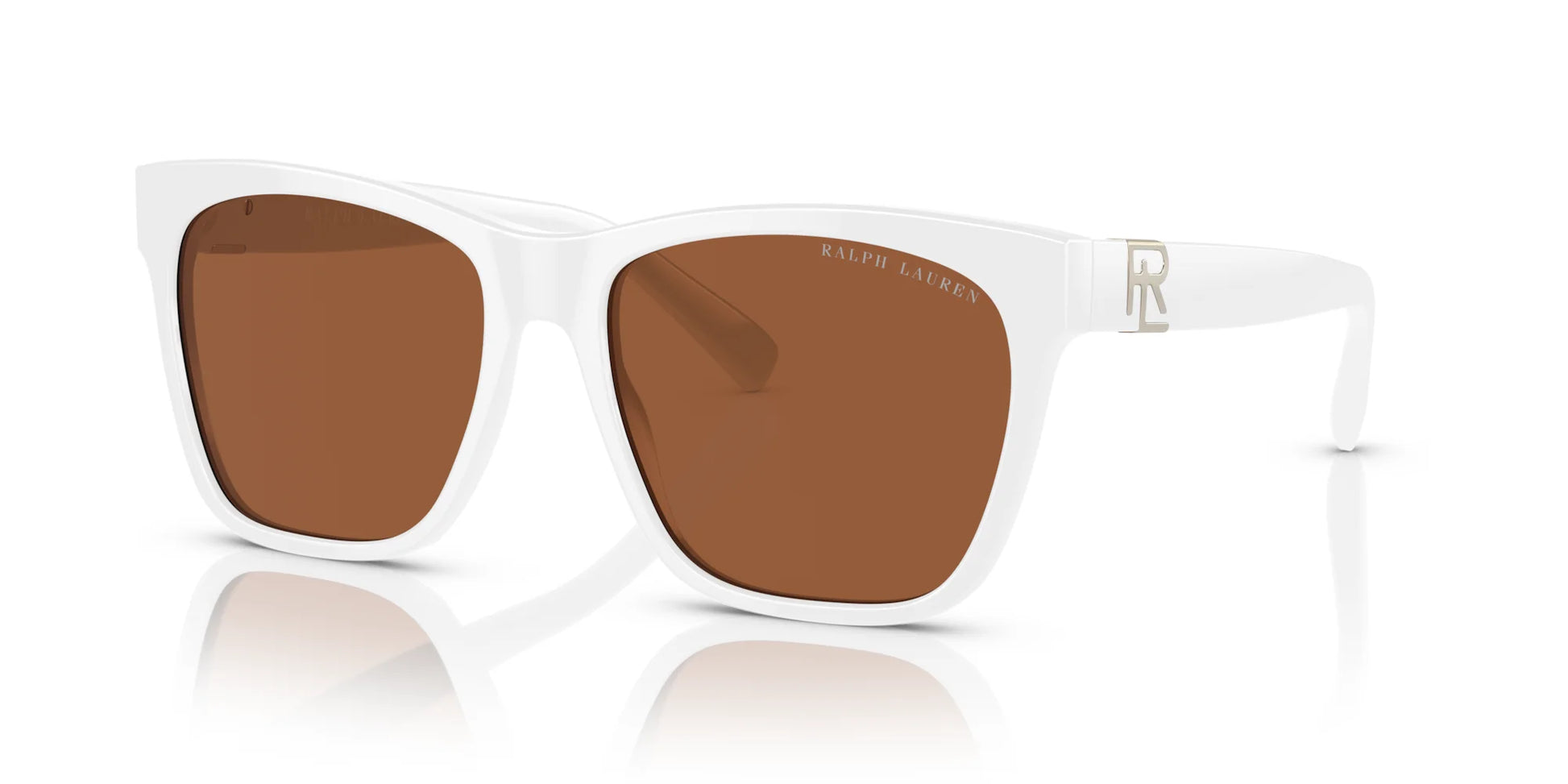 Ralph Lauren THE RICKY II RL8212 Sunglasses Off White / Brown