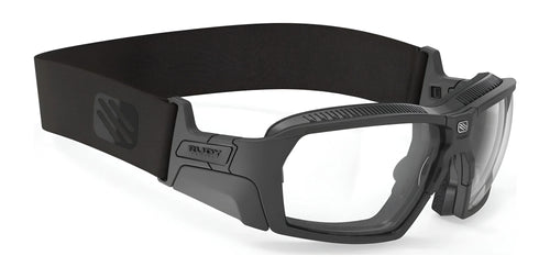 Rudy Project Agent Q Safety Glasses / Size 68 / Stealth Matte / Smoke Black VLT 11.0%