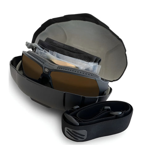 Rudy Project Agent Q Sunglasses Hi-Altitude, Multilaser Gold and Transparent / Matte Black