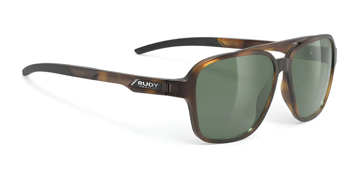Rudy Project Croze Sunglasses | Size 57 / Demi Turtle Gloss / Green VLT 11.0%